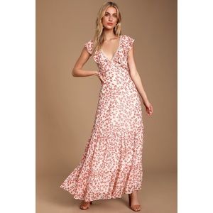 Lulus Darling Daydream Floral Print Maxi Dress